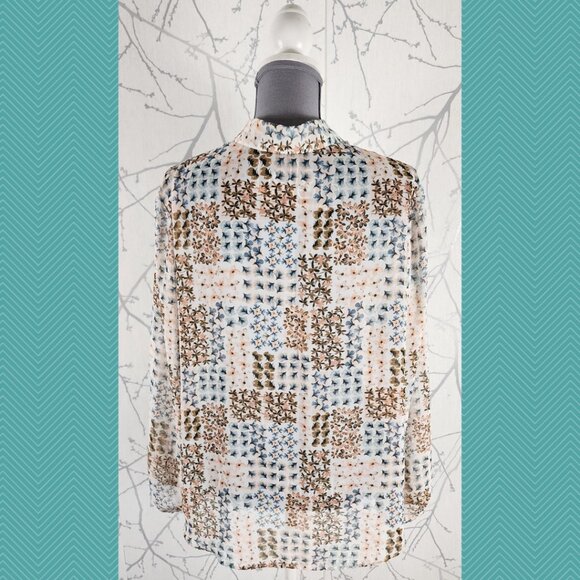 Marks & Spencer Floral Checks Button Front Shirt - Picture 3 of 4